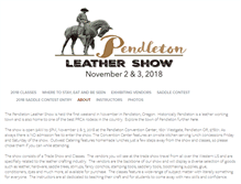 Tablet Screenshot of pendletonleathershow.com